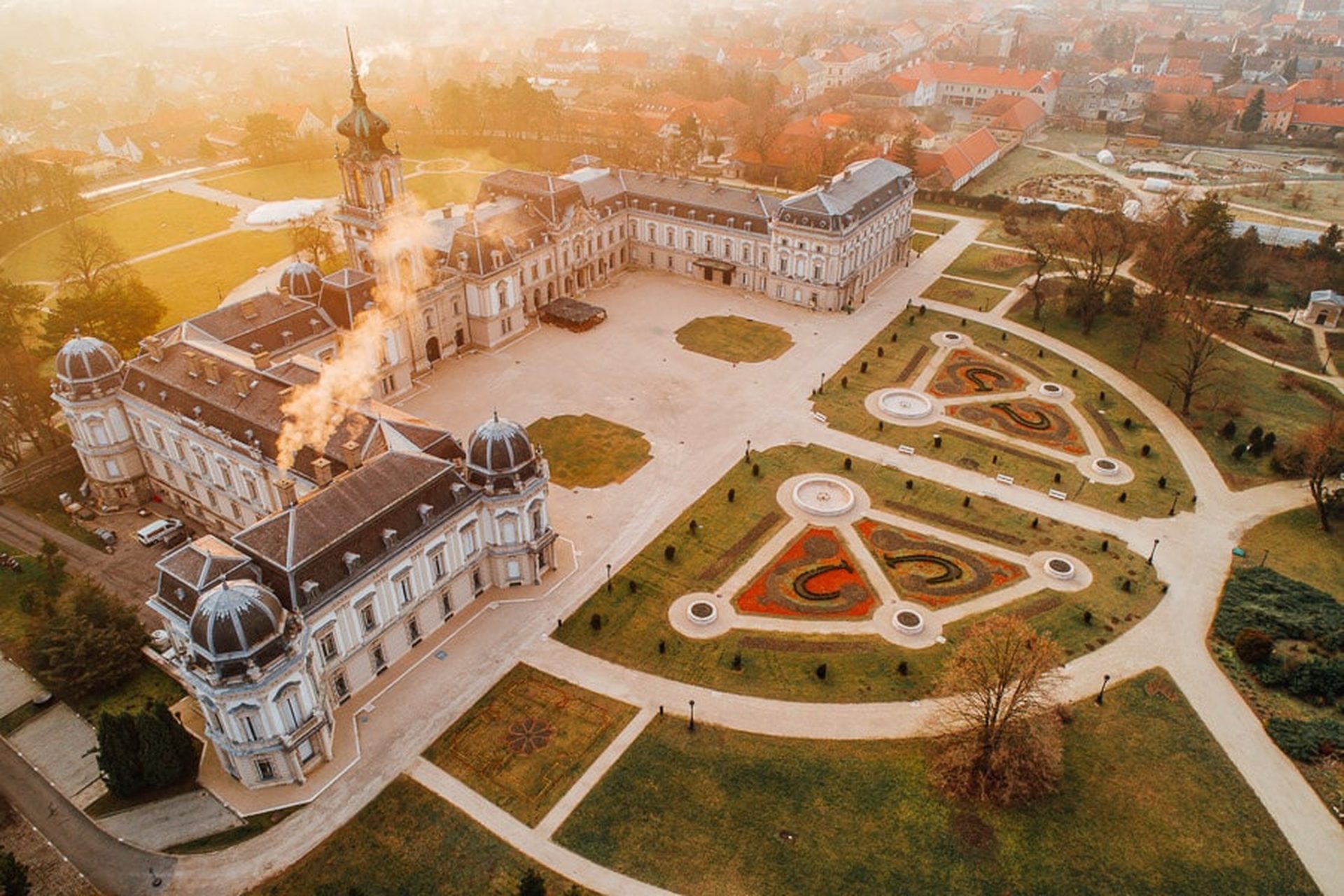 Festetics Palace aerial