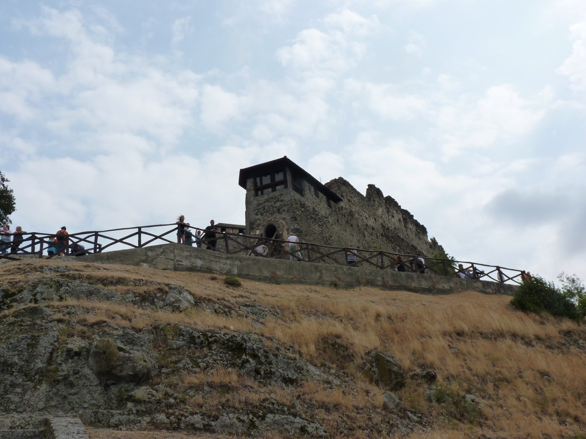 Visegrád castle above the Danube Bend in Hungary